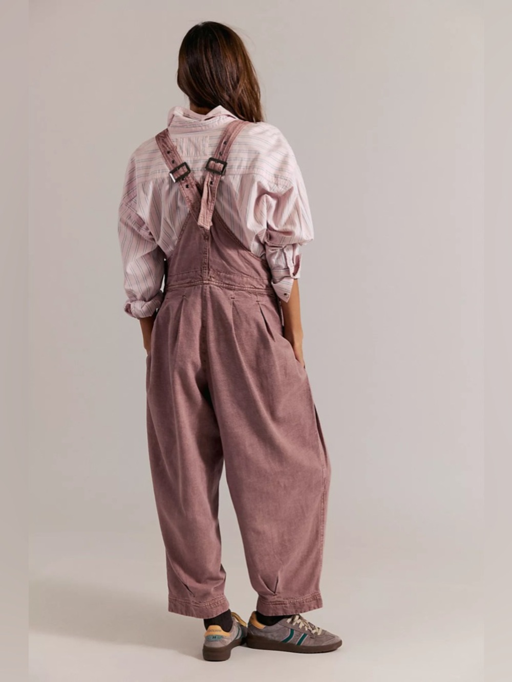 NWT Free People Felix Tapered Overalls Brownie - Picture 2 of 7
